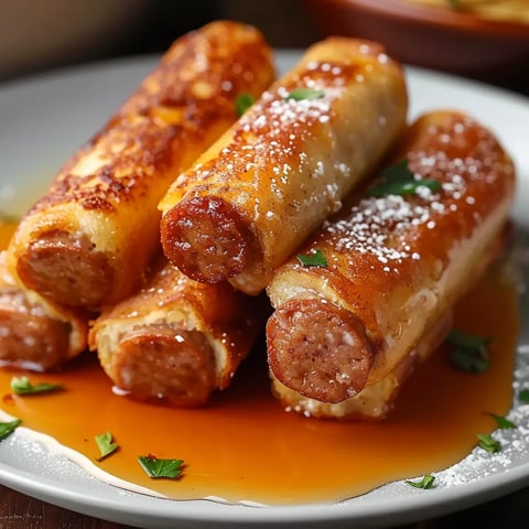 A plate of food with a sauce on it.