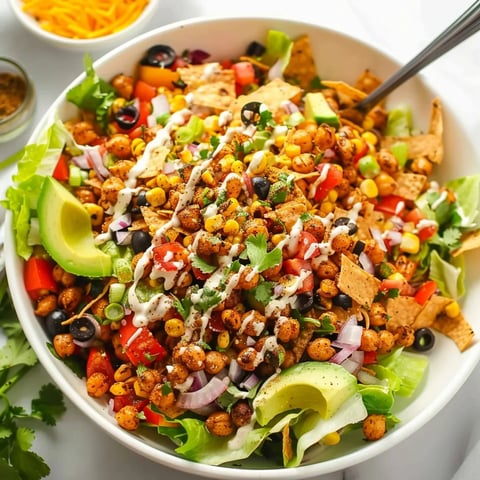 A bowl of food with chips and salsa.